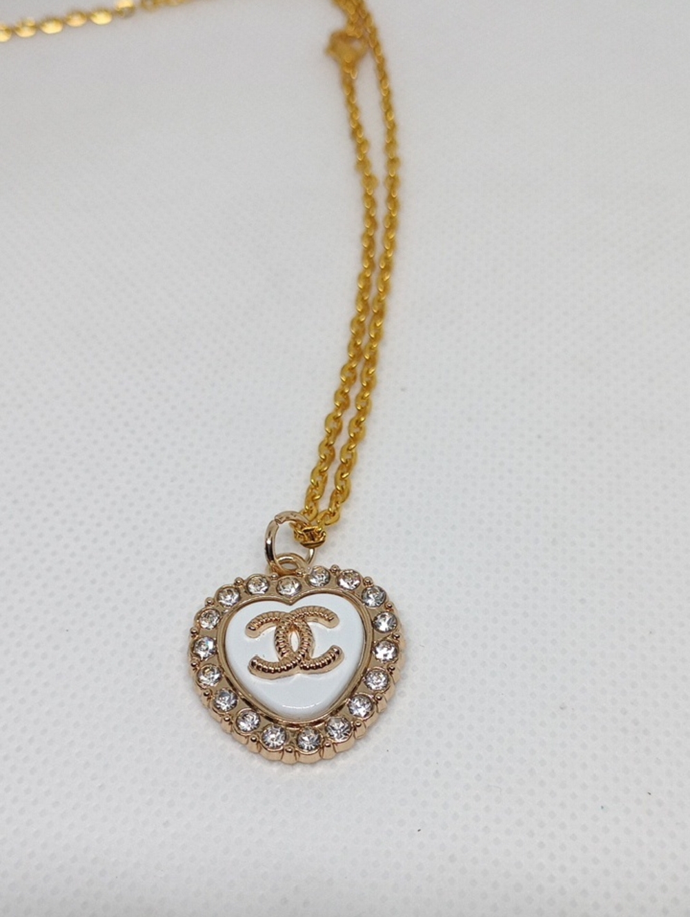 Heart Pendant Necklace On Fashion Chain